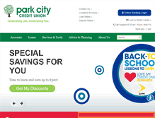 Tablet Screenshot of parkcitycu.org